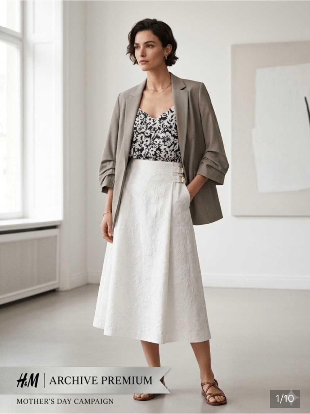 H&M Modern Classic Gathered-Sleeve Blazer - NWOT SZ.XS